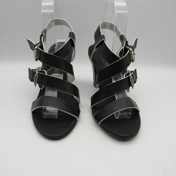 Christian Siriano for Payless Sandals Women's Sz 7 Strappy Slingback Black Heels - Picture 2 of 9